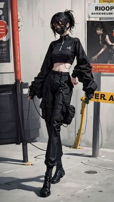 Ai fashion Female Techwear, Techwear Girl, Cyberpunk Costume, Cyberpunk Outfit, Techwear Outfits, Techwear Fashion, Cyberpunk Clothes, Clothing Design Sketches, Cyberpunk Fashion