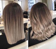 Balayage Bob, Short Ombre Hair, Balayage Blonde, Balayage Color, Lob Hairstyle, Ombré Hair, Super Hair, Hair Balayage