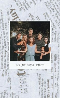 the cast of friends is shown in an old newspaper advertisement for their movie, we've got magic tears