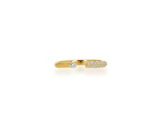 This Pave Diamond Open Ring is available in 14K Yellow Gold. It features 2 bands that are connected in the back.Diamond total weight 0.21 ctSizes 5-9 availablePlease allow 3-6 weeks for delivery Pave Ring, Open Ring, Ring Bracelet, Pave Diamonds, Earring Necklace, Jewelry Care, The Back, Necklaces Bracelets, Yellow Gold