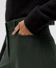 City Sleek Utilitech Extra-Wide-Leg Pant *Regular | Women's Pants | lululemon Winter Wide Leg Bottoms With Hip Pockets, Wide Leg Bottoms With Hip Pockets For Winter, Lululemon Fitted Work Pants, Lululemon Fitted Workwear Pants, Green High-waisted Bottoms With Welt Pockets, Winter Green Tapered Leg Bottoms, High Waist Green Bottoms With Welt Pockets, Fitted Straight Leg Lululemon Bottoms, Lululemon Fitted Straight Leg Bottoms