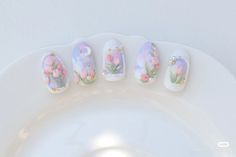 Tulip Nails, Nail Art 3d, Anime Nails, Stylish Nails Designs, Really Cute Nails, Soft Nails, Glitter Stickers