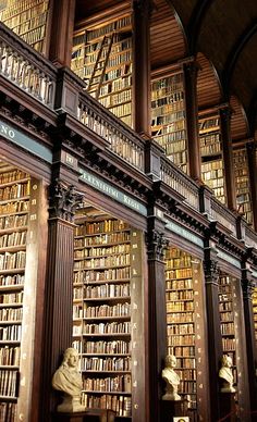 an old library filled with lots of books