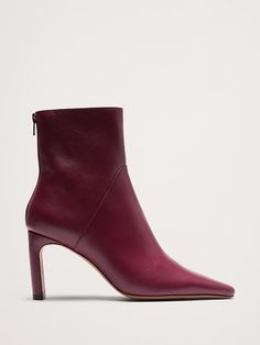 Italian Leather High-Heel Ankle Boot | Banana Republic Family Event, High Heel Boots Ankle, Leather High Heels, Heeled Ankle Boots, Italian Leather, High Heel, Block Heels, Banana Republic, Ankle Boot