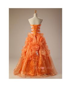 Shop affordable orange ballgown sweetheart lace long lace dress online. Free Shipping and Custom-made. Pro since 2009. Orange Wedding Dress With Fitted Bodice, Orange Tulle Wedding Dress, Fitted Orange Tulle Dress, Orange Festival Wedding Gown, Orange Wedding Dress With Sweetheart Neckline, Orange Victorian Dress, Orange Ballgown, Orange Lace Fabric, Long Lace Dress