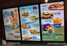 Led Menu Board Design, Digital Menu Board Design, Digital Menu Design, Greek Menu, Menu Sans Gluten