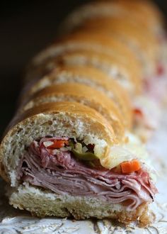 a close up of a sandwich on a plate