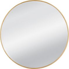 a round mirror on a white background