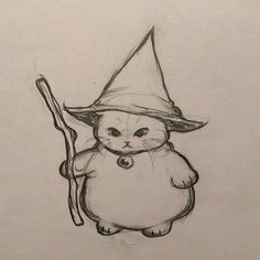 #cat #drawing Cat Wizard Drawing, Wizard Cat Drawing, Human Cat Drawing, Cat Sketch Cute, Cat Standing Drawing, Grey Cat Drawing, Fat Cat Drawing, Light Blue Bucket Hat, Draw Cute Cat