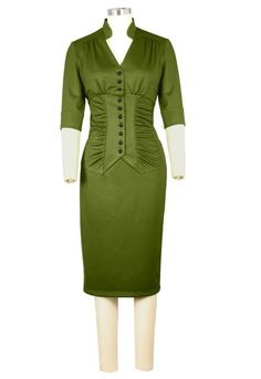 Debonair Pencil Dress Pola Rok, Pin Up Outfits, 40s Fashion, 1940s Fashion, Star Design, Mode Vintage, Work Attire, Pencil Dress, Couture Dresses