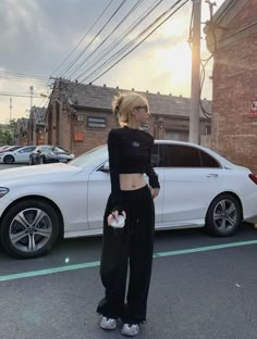 Korean Summer Outfits, Korean Outfit Street Styles, Estilo Punk, Looks Black, Causual Outfits, Baggy Pants