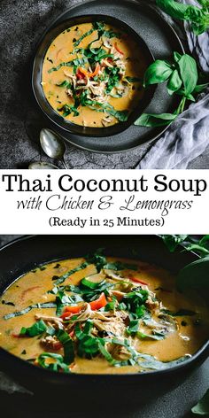 thai coconut soup with chicken and lemongrass ready in 25 minutes