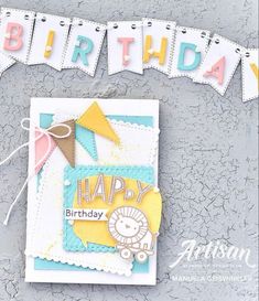 a birthday card made with the stamp set