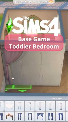 the sims 4 base game toddler bedroom is shown in this screenshote