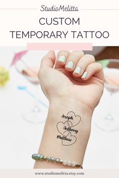 Heart Tattoo, Temporary Tattoo, Kid Names, Tattoos