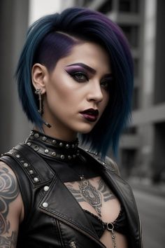 What Is Pencil Art Called Punk Layered Hair, Woman Shaved Hairstyles, Short Punk Hair Pixie, Punk Hair Women, Short Goth Hair