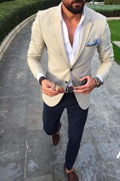 Mens Beach Wedding Attire, Casual Wedding Outfit, Summer Wedding Suits, Beach Wedding Attire, Blazer Outfits Men, Wedding Outfit Men, Mens Fashion Blazer