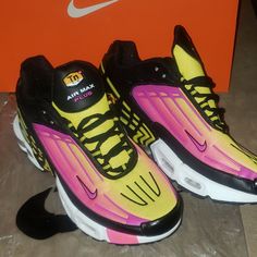 Brand New Nike Air Max Plus For Easier And Faster Shipping Original Box Not Included Multicolor Air Max Running Shoes For Training, Orange Air Max Sneakers For Jogging, Sporty Multicolor Nike Air Max For Sports, Nike Air Max Plus Tn Poster, Tn Nike Orange Rose, New Nike Air, Air Max Plus, Nike Air Max Plus, Hoka Running Shoes