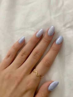 Light blue acrylic nails Blue Slate Nails, One Color Winter Nails, Bridal Nails Something Blue, Ashy Blue Nails, Nails To Go With A Light Blue Dress, Light Blue Engagement Nails, Light Blue Crome Nails French Tip, Nails For Blue Hoco Dress, Blueberry Milk Nails Hailey Bieber