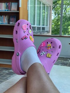 Pastel Pink Crocs, Pink Croc Aesthetic, Croc Pins, Croc Accessories, Cross Shoes