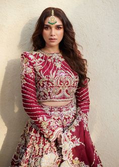 Buy Raw Silk Pakistani Bridal Dress in Royal Lehenga Choli Style, adorned with hand-crafted embellishments and luxury designs. Custom sizes. Fast shipping. Choli Style, डिजाइनर कपड़े, Aditi Rao Hydari, Gold Lehenga, Pakistani Bridal Dress, Aditi Rao, Saree Blouse Designs Latest, Pakistani Bridal Dresses, Bridal Dress Design