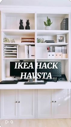 an ikea hack hausta with the words ikea hack hausta on it