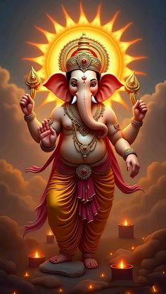 there is an image of the god ganesh