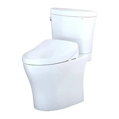 A complete set toilet you should never miss!The TOTO MW4483046CEMFGN#01 two-piece with a bidet seat is part of the Aquia IV collection with a cotton-white finish. This toilet has a modern skirted design with smooth lines for easy cleaning and maintenance. It has a 12" rough-in and a 2-1/4" non-clog trap way. This toilet has a standard seat height with a chrome push-button on the approach side, making it user-friendly for seniors and people with disabilities.With the SW3046AT40 WASHLET+ S500e, this MW4483046CEMFGN#01 toilet provides maximum performance with features that provides both comfort and functionality. The WASHLET features a PREMIST function that wets the bowl surface, preventing waste buildup. It also includes EWATER+ features, emitting mists on the wand and bowl after each use, l New Toilet, Water Efficiency, People With Disabilities, Bidet Toilet, Heated Seat, Installation Manual, Toilet Bowl, Water Conservation, Bathroom Toilets