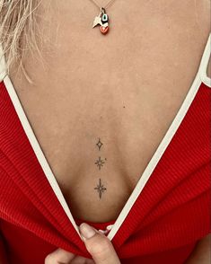 ✨✨✨ Small Chest Tattoos, Petite Tattoos, Star Tattoo, Classy Tattoos, Discreet Tattoos, Girly Tattoos, Dainty Tattoos, Subtle Tattoos, Elegant Tattoos