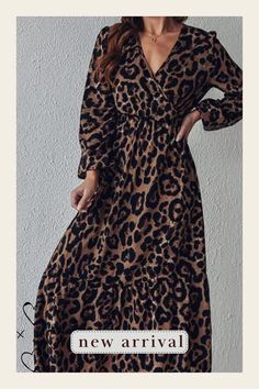 Leopard Print V Neck Maxi Dresses maxi dresses summer，maxi dresses outfits，maxi dresses with sleeves，maxi dresses printed，maxi dresses floral,maxi dresses chiffon，maxi dresses party，,elegant maxi dress #maxidressessummercasual#maxidressesfashionwomen's#maxidressesfashionoutfits#maxidresseswithsleeves#maxidressesparty#maxidressesfloral#maxidresseschiffon#maxidresseselegant#maxidressesplussize#maxidressesparty#solidcolor#dresses#fashion Long Sleeve Brown Maxi Dress With Boho Print, Brown Long Sleeve Maxi Dress With Boho Print, Bohemian Maxi Dress With Surplice Neckline, Brown Bohemian V-neck Maxi Dress, Maxi Dress Outfit Summer, Floral Chiffon Maxi Dress, Frock Fashion, Maxi Dress Outfit, Elegant Maxi Dress