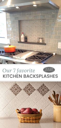 the kitchen backsplashes are clean and ready to be used as counter tops