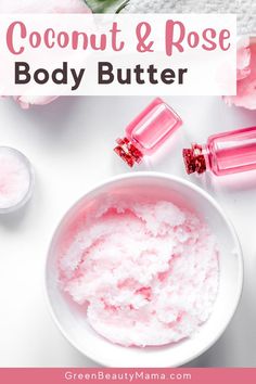 Whipped Rose Body Butter – Non-Greasy Body Butter Recipe Homemade Apothecary, Body Butter Recipe Whipped, Scrub Business, Whipped Body Butter Recipe, Butter Ideas, Coconut Oil Body Butter, Rose Body Butter, Body Butter Recipe