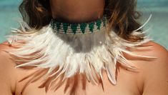 "This feathers can be used as a necklace or head band. The length is 30 cm. They add instant bohemian character to your outfit. We wanted something with \"wild\" character but as well something what is easy to wear and light. This feathers can be a great accessories for a festival,carnival or party. As well it`s a great accessory for a photo shooting. We designed this product thinking about all free spirit people who would like to wear something different, original and unique. \" Be unique,be be White Handmade Jewelry Headband, Handmade White Headband Jewelry, Handmade White Jewelry Headband, Bohemian Party Jewelry With Feathers, Adjustable White Feather Jewelry, Adjustable Bohemian Necklaces With Feathers, Adjustable White Bohemian Choker, Adjustable Feather Festival Jewelry, Adjustable Feather Jewelry For Festivals