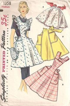 an image of a woman's dress and apron pattern