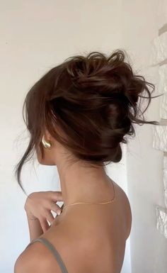 Ponytail For Prom Long Hair, Hair Inspo For Bridesmaid, Formal Pulled Back Hairstyles, Prom Hair Inspo 2024, Messy Classy Bun, Summer Bridesmaid Hair Medium Length, Classy Low Bun Hairstyles, Up Hair Prom, Messy Prom Hair Updo