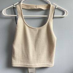 - Cute Open Back - Never Wore With Tags - In Great Condition - Soft With Cute Ribbed Texture Fitted H&m Crop Top For Day Out, Everyday Fitted Tops From H&m, Fitted Everyday Tops By H&m, Fitted H&m Tops, Fitted Beige H&m Tops, H&m Beige Tops For Spring, Beige Sleeveless Crop Top For Everyday, Sleeveless Beige Crop Top For Everyday, Trendy Everyday Beige Crop Top