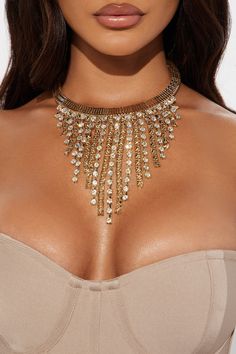 Available In Gold. Choker Necklace Lobster Clasp Closure Rhinestone Detail Imported | Sensual And Sexy Necklace in Gold by Fashion Nova Gold Choker Necklace, Gold Choker, Gold Fashion, Accessories Necklace, Lobster Clasp, Fashion Nova, Choker, Choker Necklace, Gold Necklace