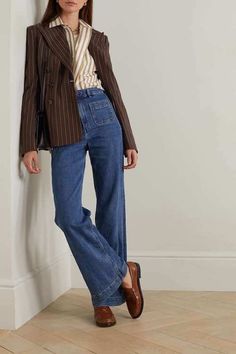 40+ Stylish Brown Blazer Outfits [2023]: What To Wear With A Brown Blazer Ralph Lauren Fall, Loafers Outfit, Classic Menswear, Princesa Diana, Ralph Lauren Collection, 가을 패션