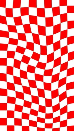 red and white checkerboard pattern waving in the wind with an optical illusion effect