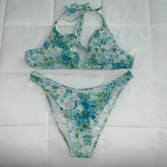 Victoria’s Secret Multi-Colored Bikini. Size M. Only Worn Oncelike Brand New! Blue Victoria's Secret Swimwear For Spring, Victoria's Secret Blue Swimwear For Spring, Victoria's Secret Floral Beachwear Swimwear, Victoria's Secret Floral Print Summer Swimwear, Victoria's Secret Floral Print Beachwear, Victoria Secret Swim, Multi Colored, Womens Swim, Victoria’s Secret