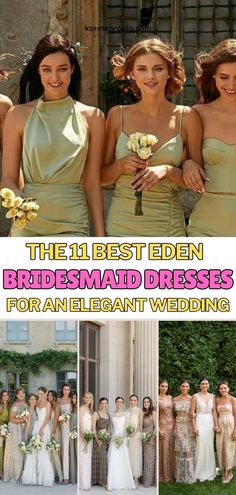 The 11 Best Eden Bridesmaid Dresses for an Elegant Wedding. Elevate your bridal party's look with ethereal dti styles that exude sophistication and grace. These dresses are a wedding day photos must have, ensuring your day is picture-perfect.