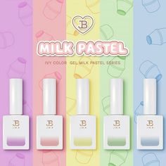 Gracia Jin B Milk Pastel Syrup Gel 5 Color SET Gel Nail Polish K-Beauty What is the GRAMBOX? GRAMBOX is a store whose goal is customer satisfaction. GRAMBOX is a store located in South Korea. Save up to 7% when you buy more. GRAMBOX provides a tracking number for all products. If you have not received the item or do not like it, Please do not hesitate to send me a message. PRODUCT SPECIFICATIONS Capacity : 11ml x 5ea Milk Pastel series --------------------------------------------------- *Return Nail Polish Korean, Pastal Nails, Eco Friendly Nail Polish, Nail Polish Box, Makeup Korean, Pastel Nail Polish, Makeup Pallets, Gel Polish Colors, Beauty Nail