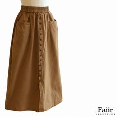 Loose and Minimalist Style Single-Breasted Decorative Button Skirt Solid Color Midi Skirt Button Skirt, Half Skirt, Types Of Skirts, Skirt Suit, Minimalist Style, A Line Skirt, Modest Fashion, Minimalist Fashion, A Line Skirts