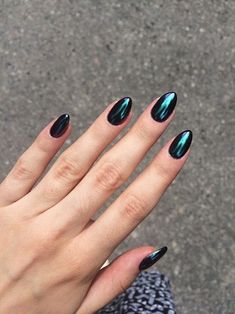 Nagellack Trends, Colorful Nail, Her Nails, Super Nails, Metallic Nails, Dark Nails, Prom Nails, Unique Nails