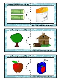 four different types of objects are shown in this worksheet for children to learn