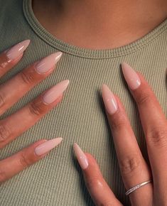 Long Almond, Milky Nails, Wedding Vision, Pink Acrylic Nails, Fire Nails, Classy Nails, Pretty Acrylic Nails