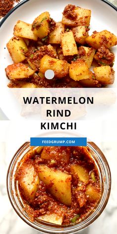 watermelon rind kimchi Watermelon Rind Kimchi Recipe, Watermelon Kimchi Recipe, Watermelon Rind Kimchi, Watermelon Kimchi, Kimchi Dishes, Kimchi Recipes, Make Kimchi, Best Watermelon, Easy Japanese Recipes