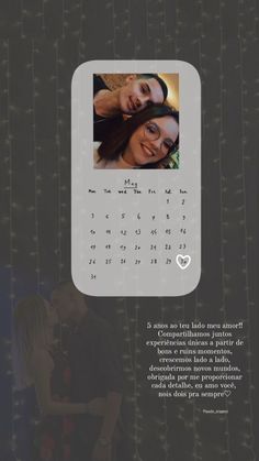 an image of a calendar with two people on it