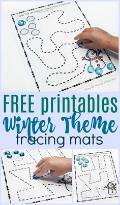 this free printable winter theme is perfect for kids to practice their handwriting and numbers