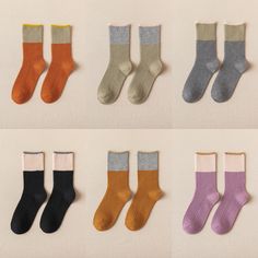 6 Pair Two Block Stylish Cotton Blend Comfy Crew Socks – Knocking Your Socks Off Wool Blend Socks, Comfy Boot, Comfy Socks, Stylish Socks, Soft Sock, Wardrobe Update, Winter Socks, Warm Socks, Cute Socks